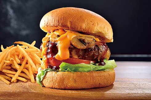 燻製が美味しグリルバーガー